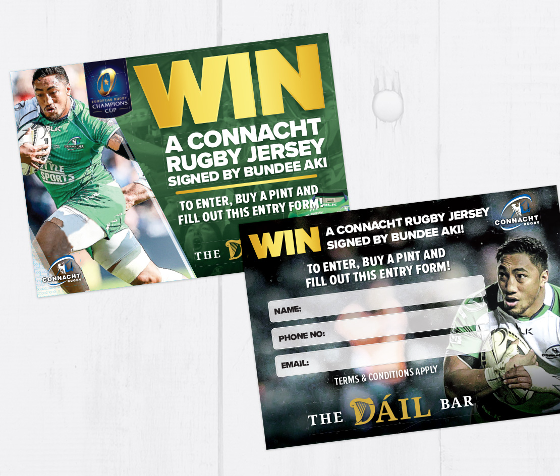Connacht Rugby A6 competition entry form