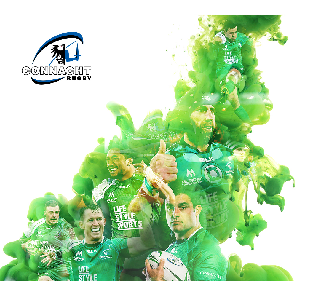 Connacht Rugby support graphic