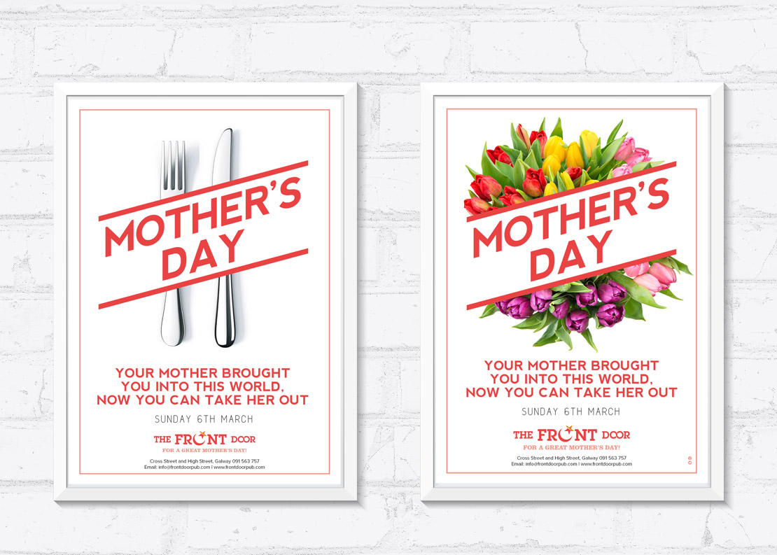 The Front Door Mother's Day promotional A2 posters