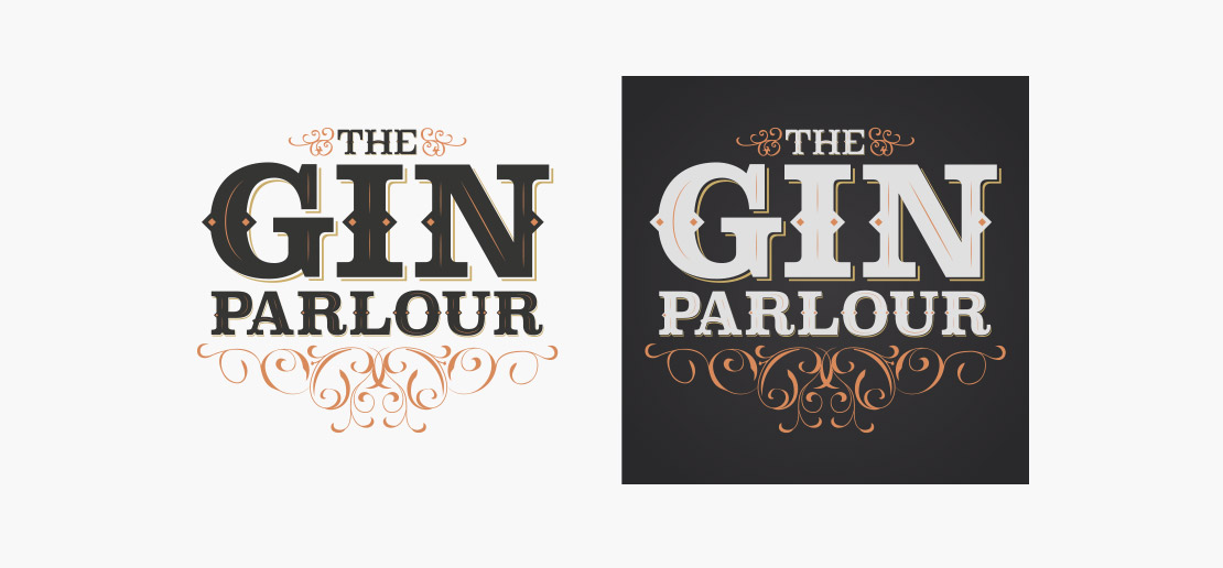 The Skeff Gin Parlour logo design