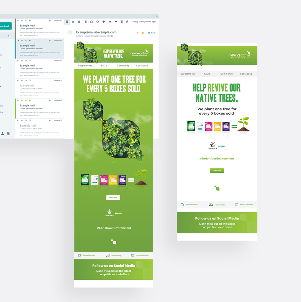 Sustainability campaign email templates.